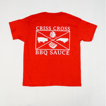 Load image into Gallery viewer, Criss Cross BBQ Sauce Youth Short Sleeve Tee
