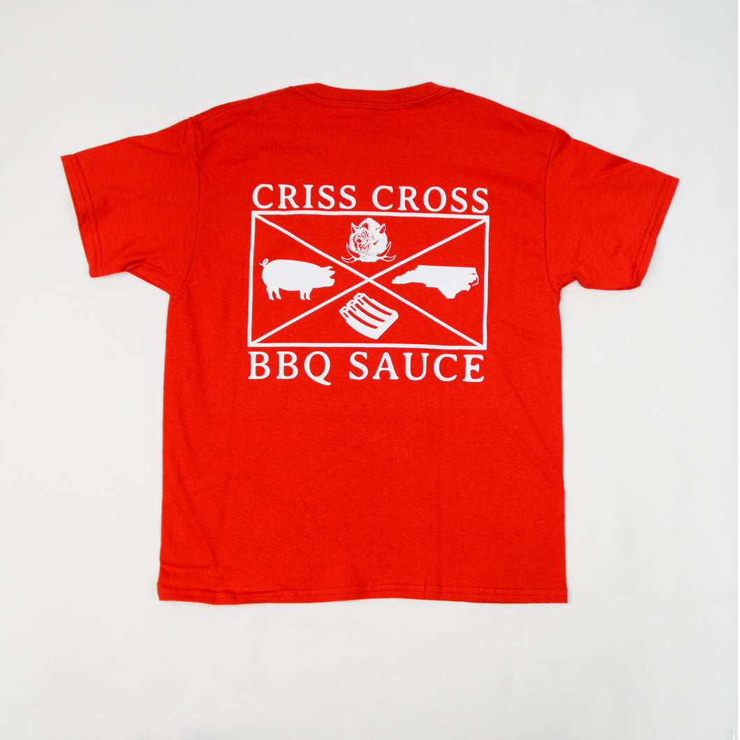 Criss Cross BBQ Sauce Youth Short Sleeve Tee